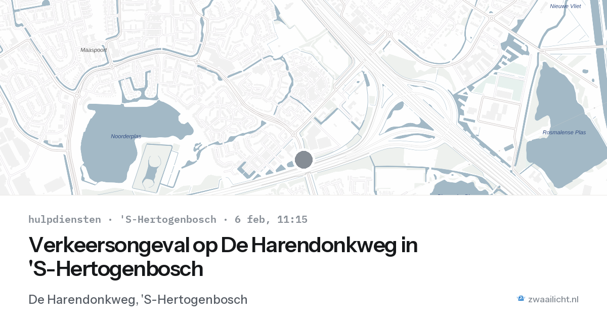 Verkeersongeval op De Harendonkweg in 'S-Hertogenbosch — 6 feb 2026