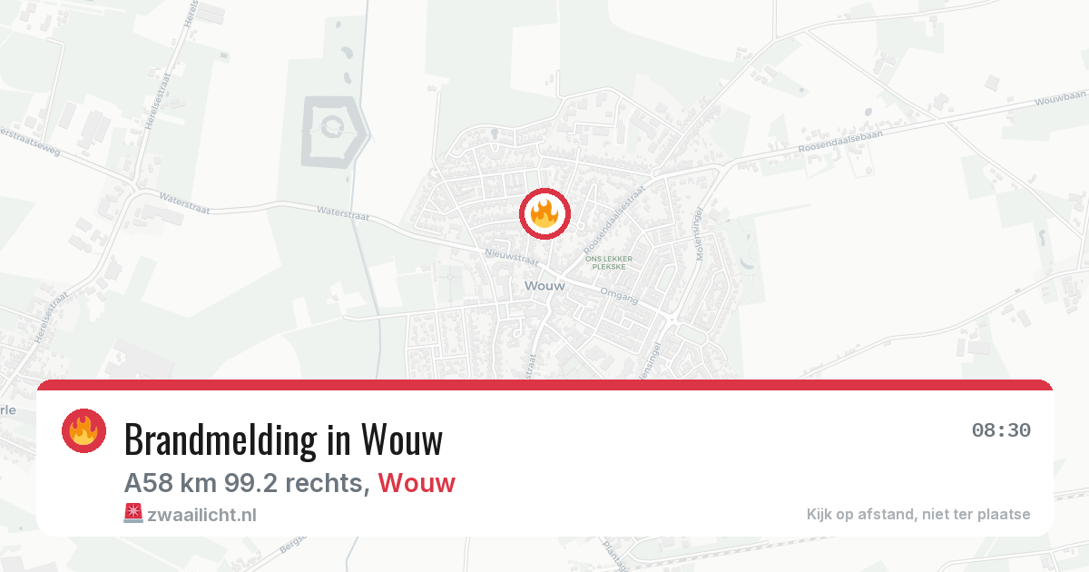 Brandmelding in Wouw — 26 mei 2026