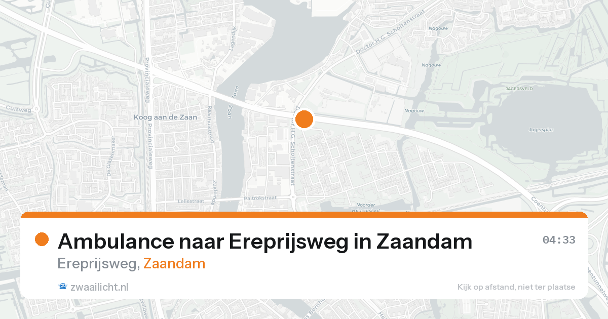 Ambulance naar Ereprijsweg in Zaandam — 1 jun 2026