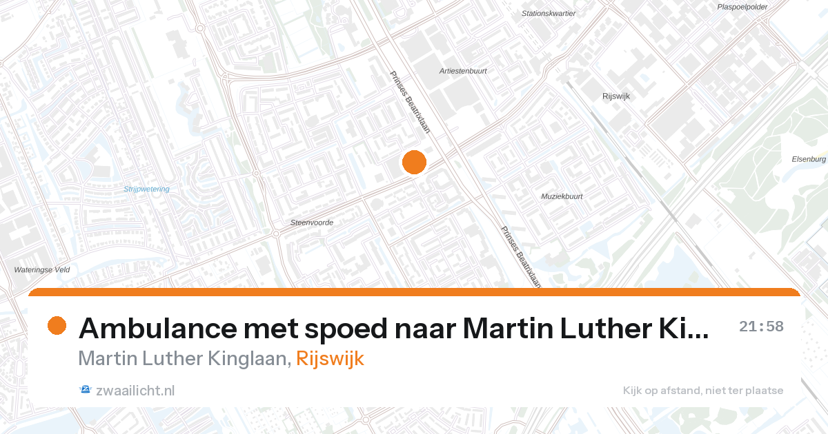 Ambulance met spoed naar Martin Luther Kinglaan in Rijswijk — 28 aug 2026