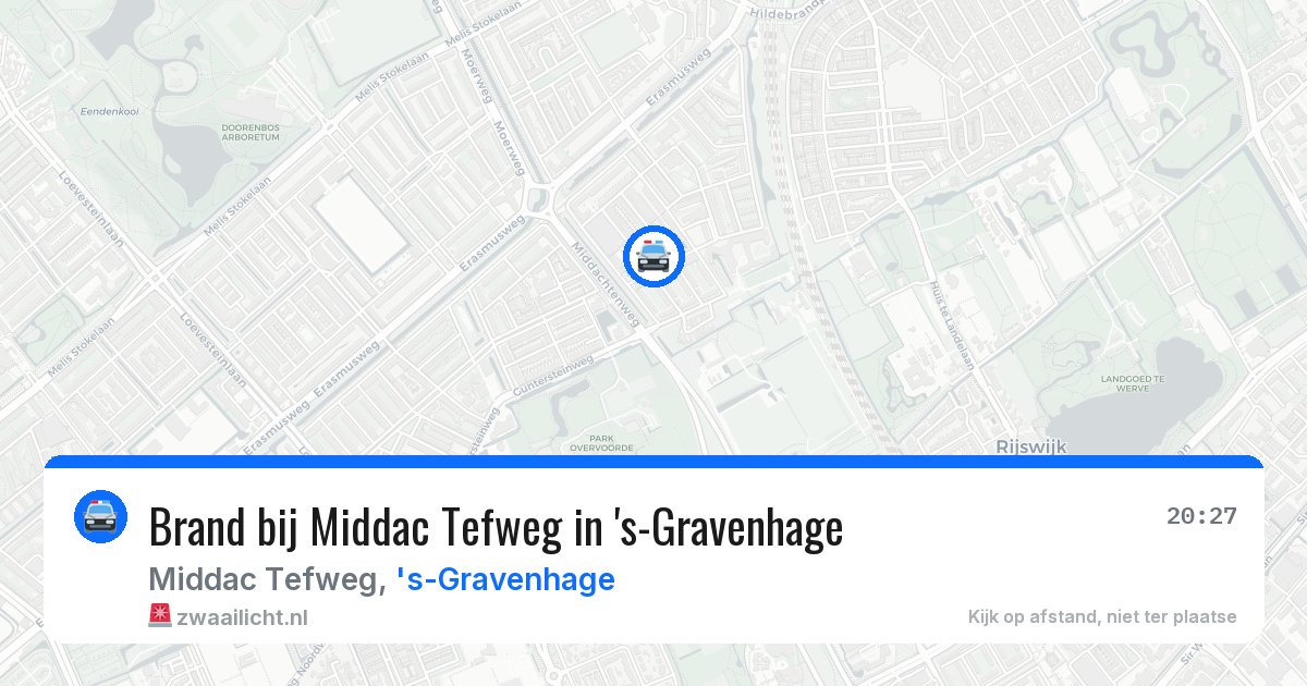 Brand bij Middac Tefweg in 's-Gravenhage — 25 jun 2026