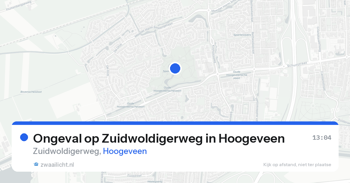 Ongeval op Zuidwoldigerweg in Hoogeveen — 19 aug 2026