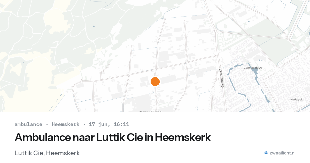 Ambulance naar Luttik Cie in Heemskerk — 17 jun 2026