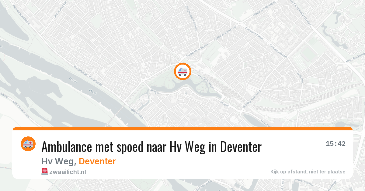 Ambulance met spoed naar Hv Weg in Deventer — 25 jul 2026