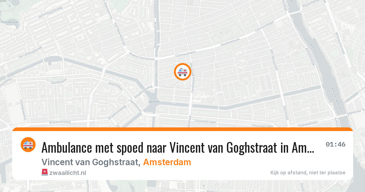 Ambulance met spoed naar Vincent van Goghstraat in Amsterdam — 17 mei 2026