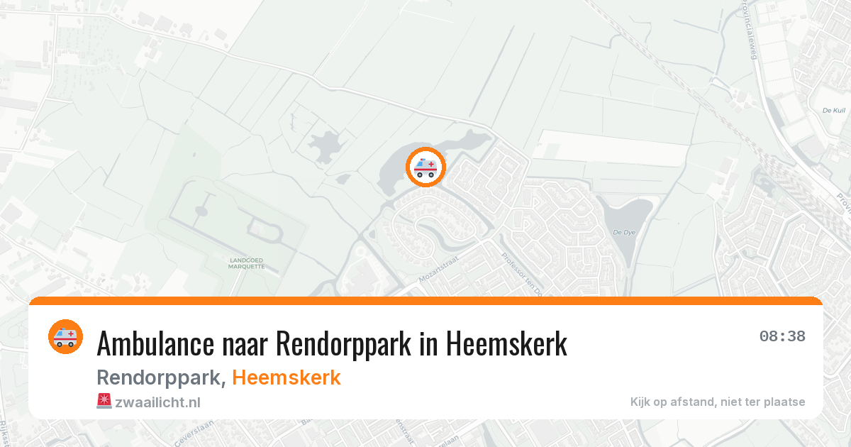 Ambulance naar Rendorppark in Heemskerk — 10 aug 2026