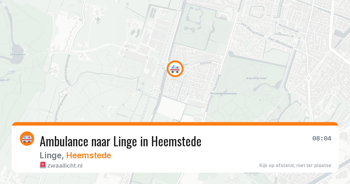 Ambulance naar Linge in Heemstede — 7 jul 2026