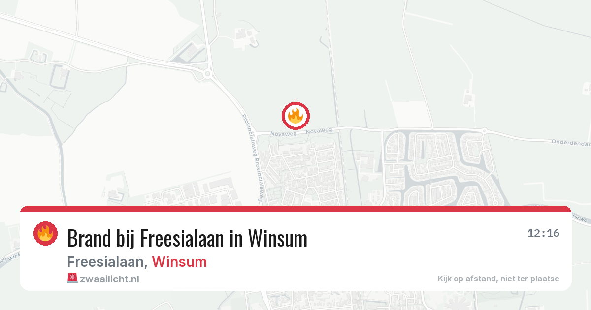 Brand bij Freesialaan in Winsum — 28 mei 2026