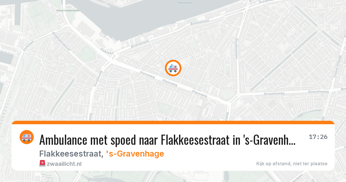 Ambulance met spoed naar Flakkeesestraat in 's-Gravenhage — 13 mrt 2026