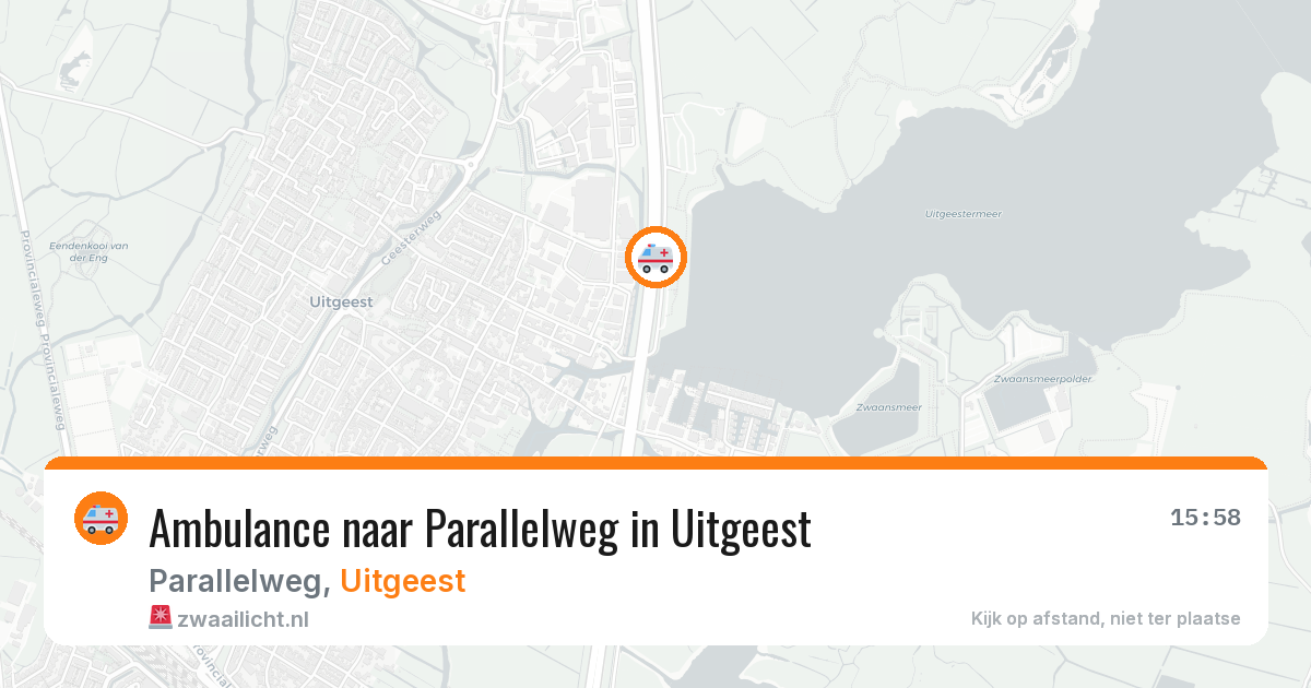 Ambulance naar Parallelweg in Uitgeest — 21 jun 2026