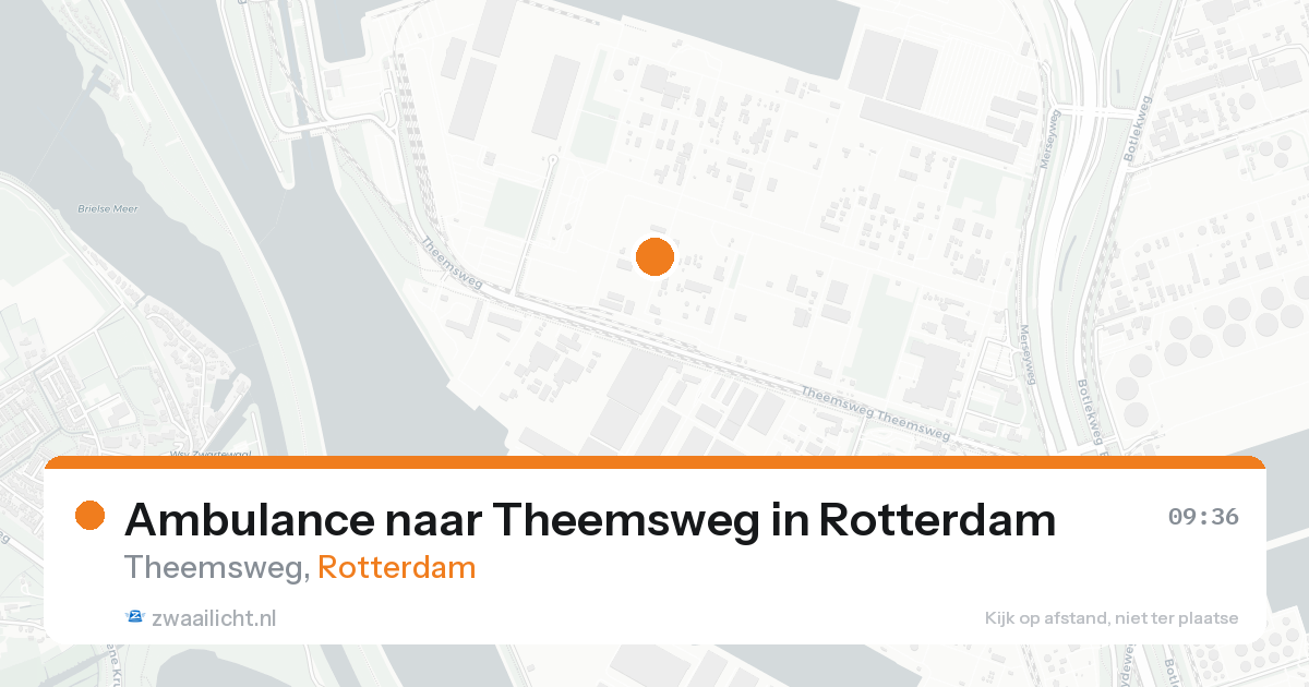 Ambulance naar Theemsweg in Rotterdam — 25 aug 2026