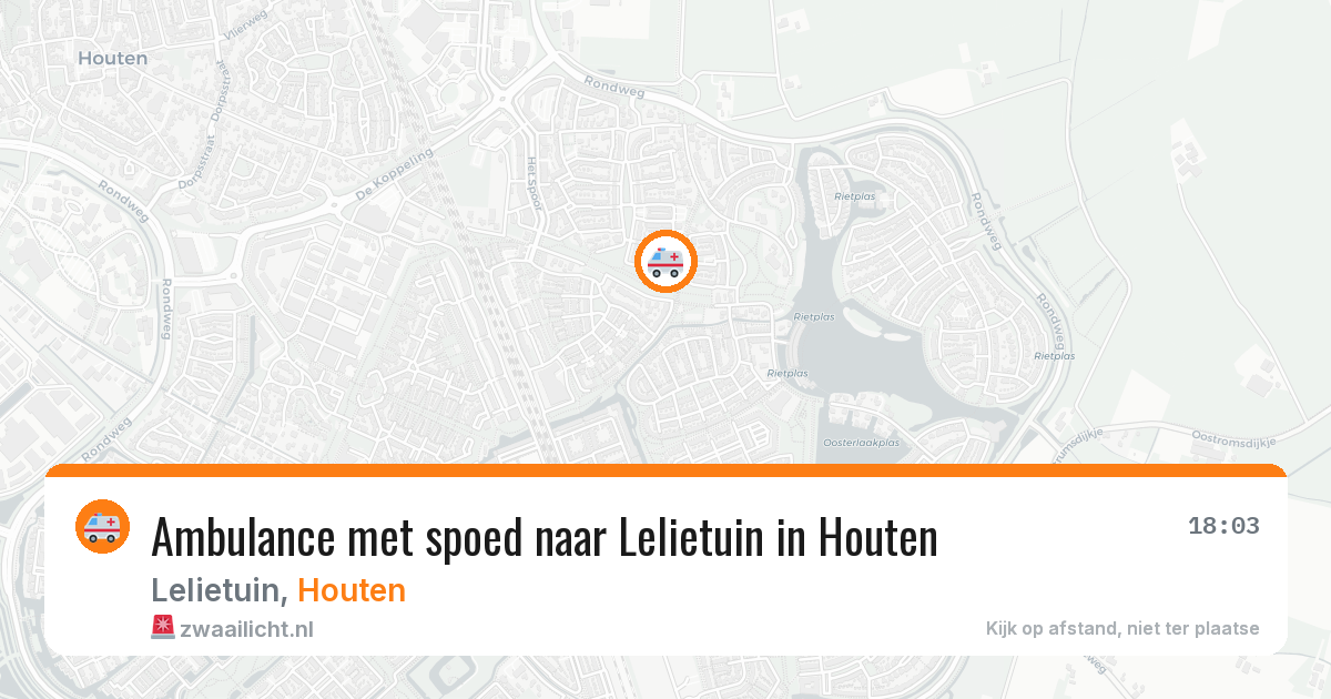 Ambulance met spoed naar Lelietuin in Houten — 10 mrt 2026