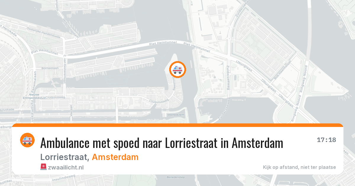 Ambulance met spoed naar Lorriestraat in Amsterdam — 13 jul 2026