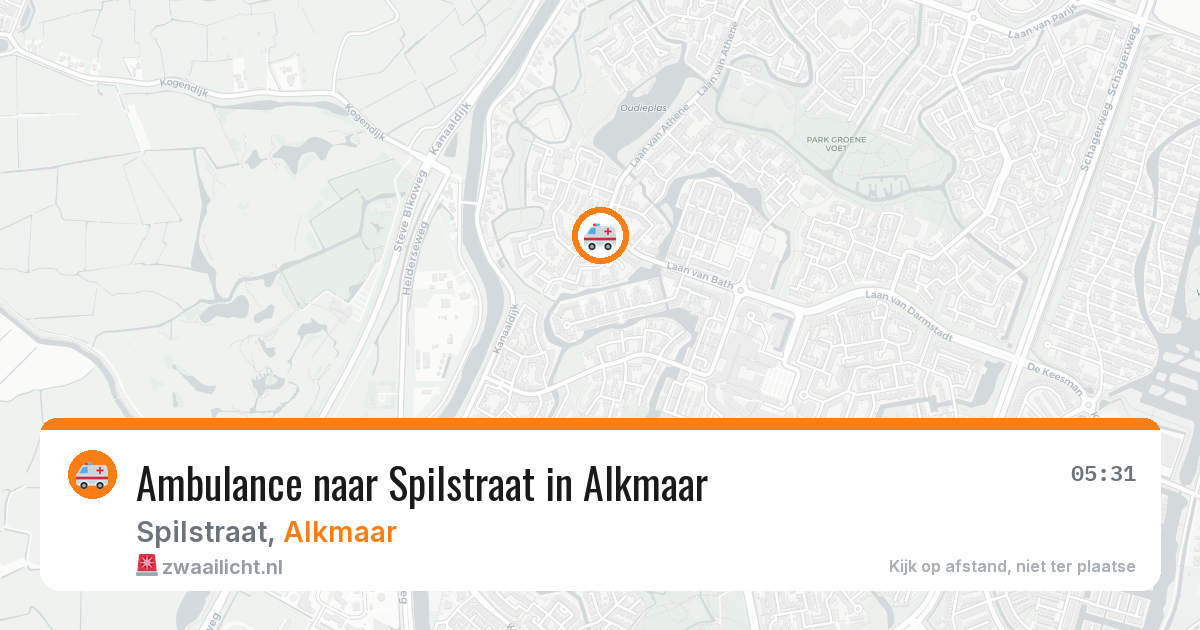 Ambulance naar Spilstraat in Alkmaar — 13 aug 2026
