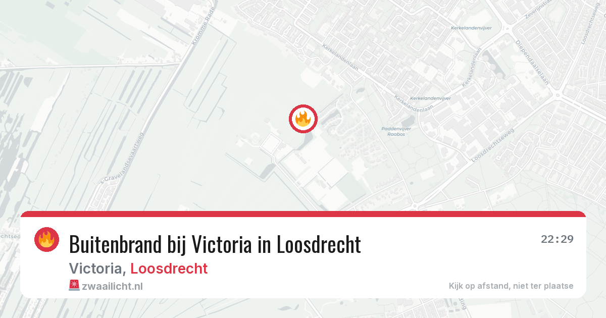 Buitenbrand bij Victoria in Loosdrecht — 20 jul 2026