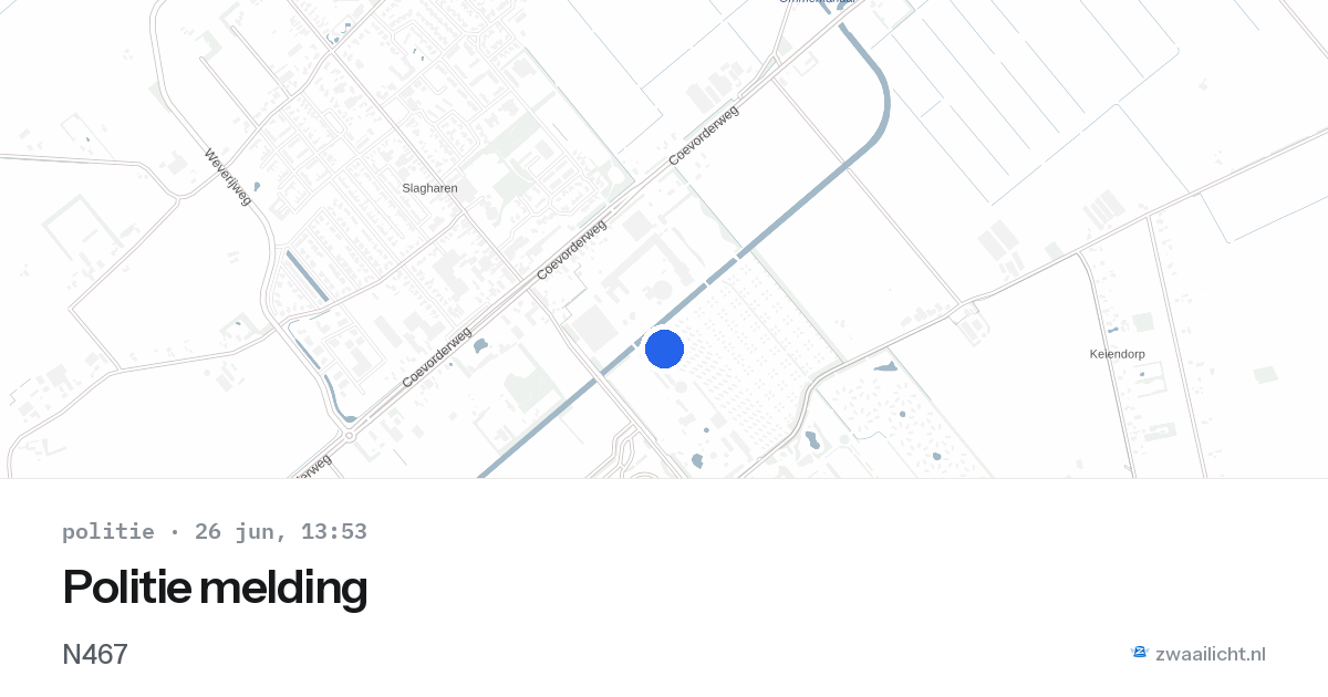 Politie melding — 26 jun 2026