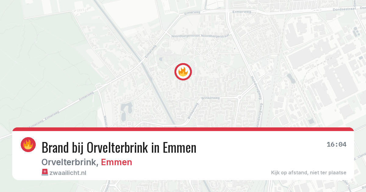 Brand bij Orvelterbrink in Emmen — 24 jul 2026