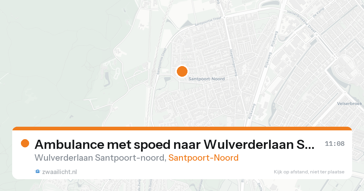 Ambulance met spoed naar Wulverderlaan Santpoort-noord in Santpoort-Noord — 18 aug 2026