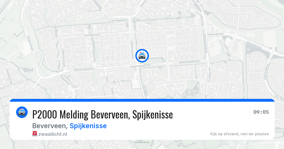 P2000 Melding Beverveen, Spijkenisse — 11 mei 2026