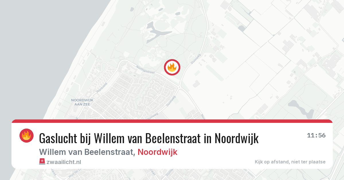 Gaslucht bij Willem van Beelenstraat in Noordwijk — 2 jun 2026