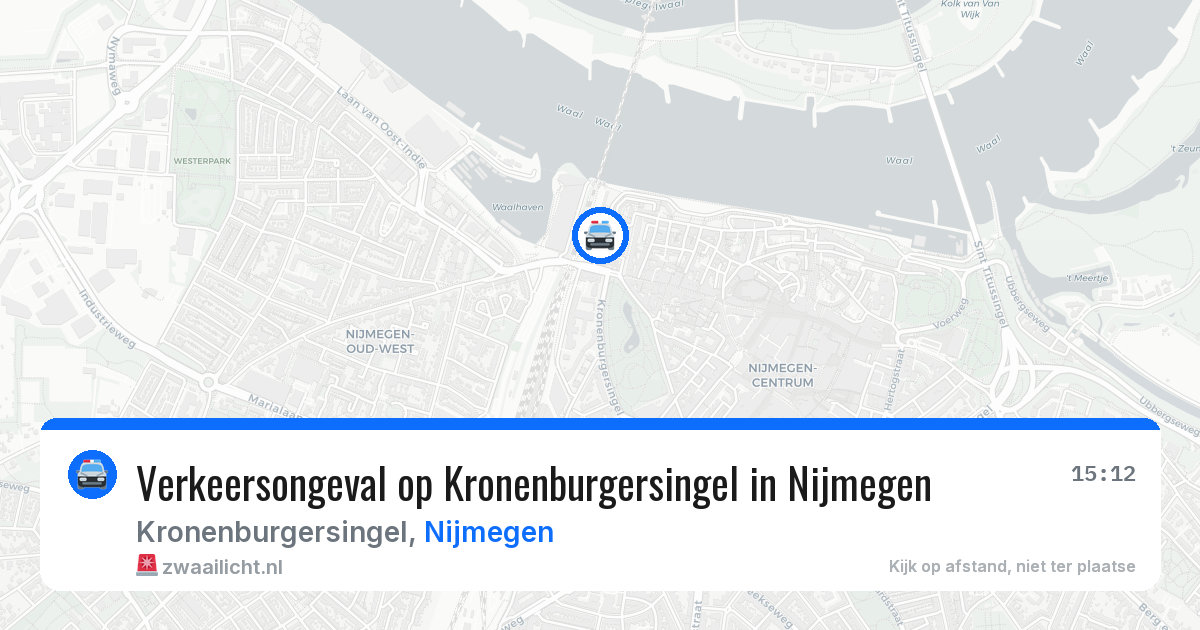 Verkeersongeval op Kronenburgersingel in Nijmegen — 7 jul 2026