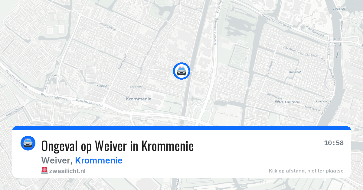 Ongeval op Weiver in Krommenie — 28 mei 2026