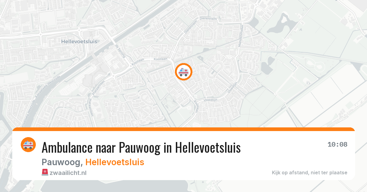 Ambulance naar Pauwoog in Hellevoetsluis — 20 mrt 2026
