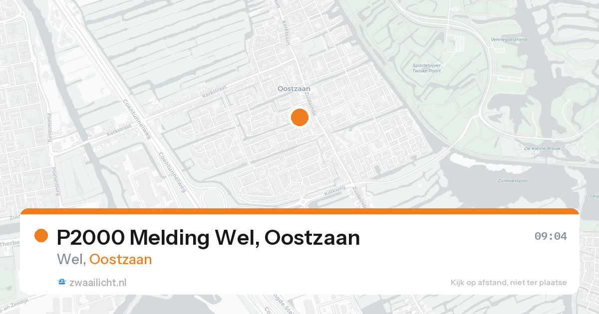 P2000 Melding Wel, Oostzaan — 24 aug 2026