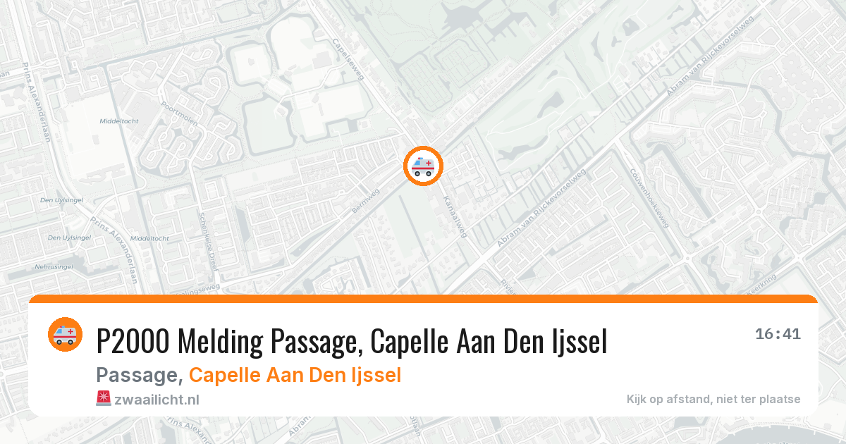 P2000 Melding Passage, Capelle Aan Den Ijssel — 10 aug 2026