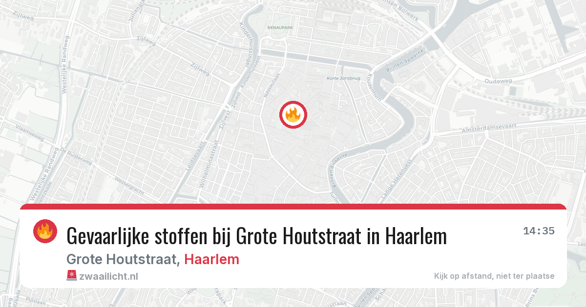 Gevaarlijke stoffen bij Grote Houtstraat in Haarlem — 21 mrt 2026