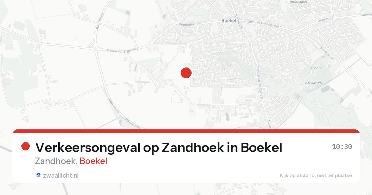 Verkeersongeval op Zandhoek in Boekel — 14 aug 2026