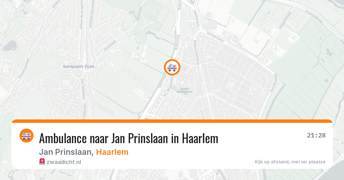 Ambulance naar Jan Prinslaan in Haarlem — 7 jul 2026