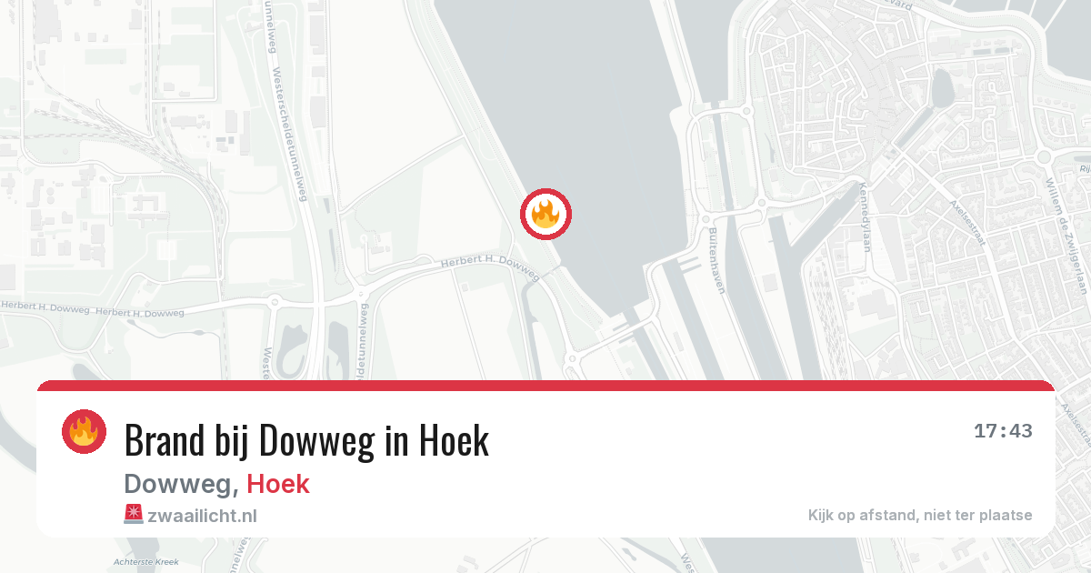 Brand bij Dowweg in Hoek — 27 jun 2026