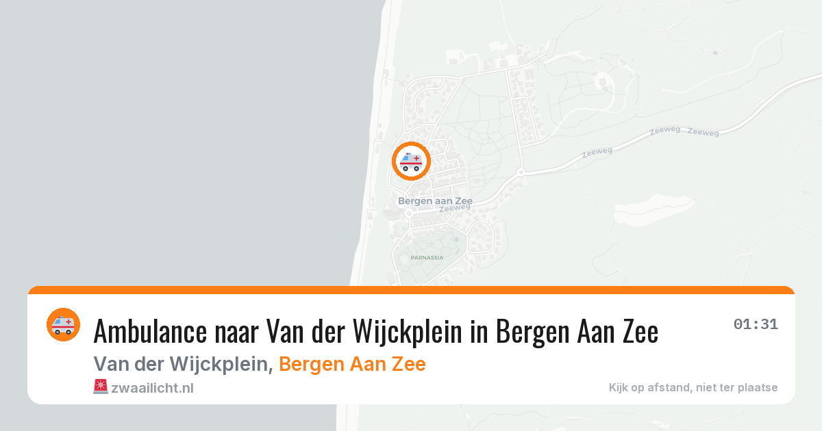 Ambulance naar Van der Wijckplein in Bergen Aan Zee — 1 jun 2026