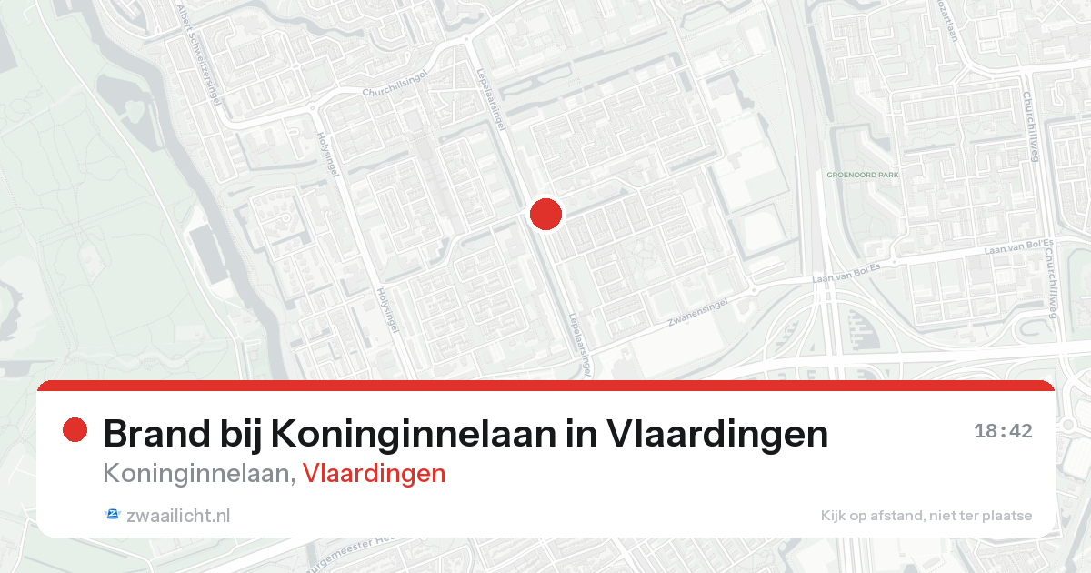 Brand bij Koninginnelaan in Vlaardingen — 20 aug 2026