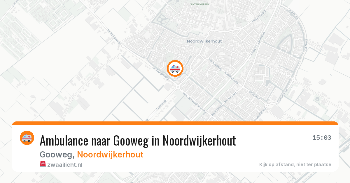 Ambulance naar Gooweg in Noordwijkerhout — 18 mei 2026