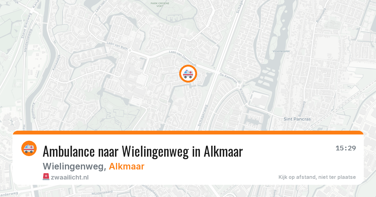 Ambulance naar Wielingenweg in Alkmaar — 13 aug 2026