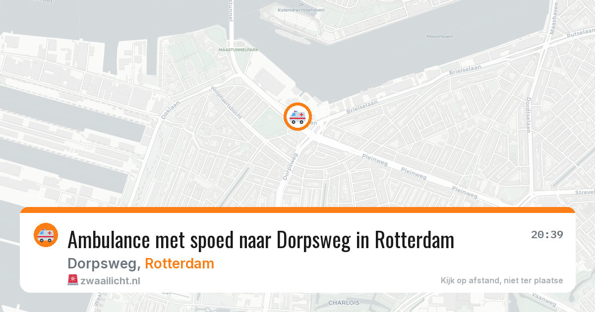 Ambulance met spoed naar Dorpsweg in Rotterdam — 18 jul 2026