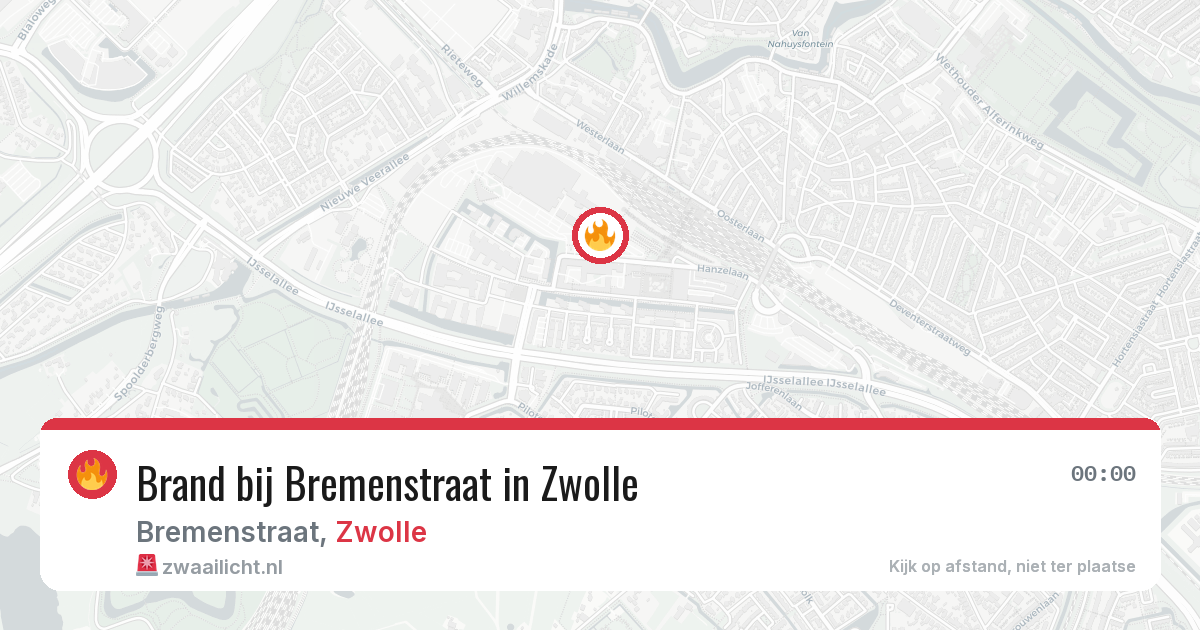 Brand bij Bremenstraat in Zwolle — 29 mrt 2026