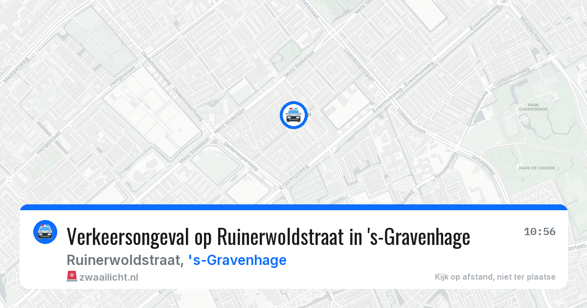 Verkeersongeval op Ruinerwoldstraat in 's-Gravenhage — 18 apr 2026