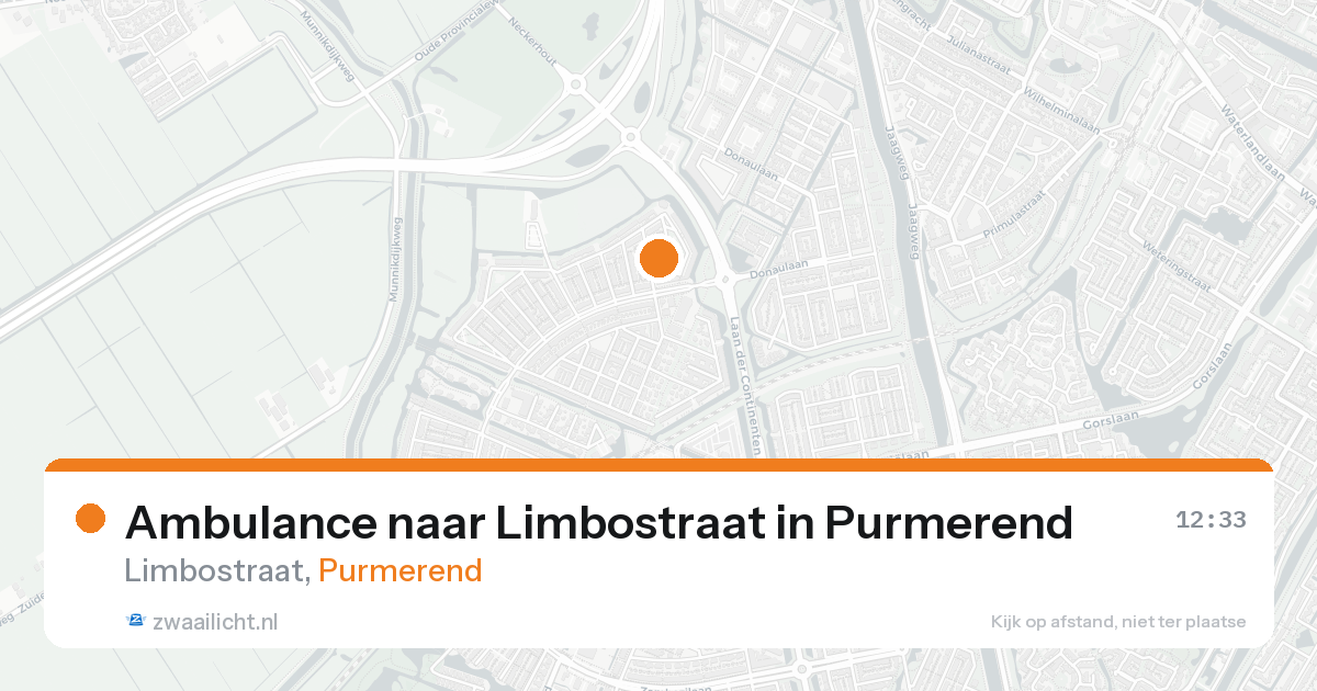 Ambulance naar Limbostraat in Purmerend — 19 aug 2026