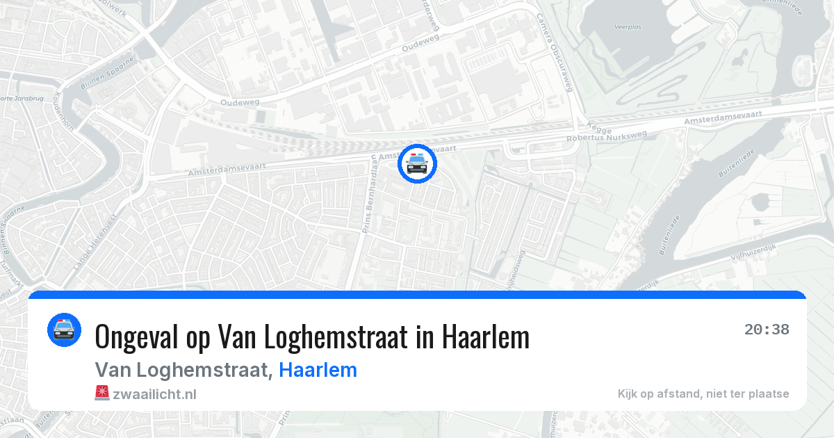 Ongeval op Van Loghemstraat in Haarlem — 4 aug 2026