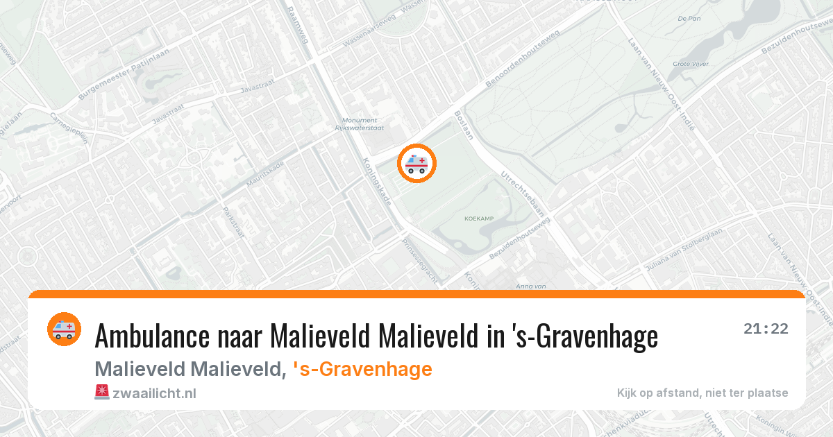 Ambulance naar Malieveld Malieveld in 's-Gravenhage — 25 mrt 2026