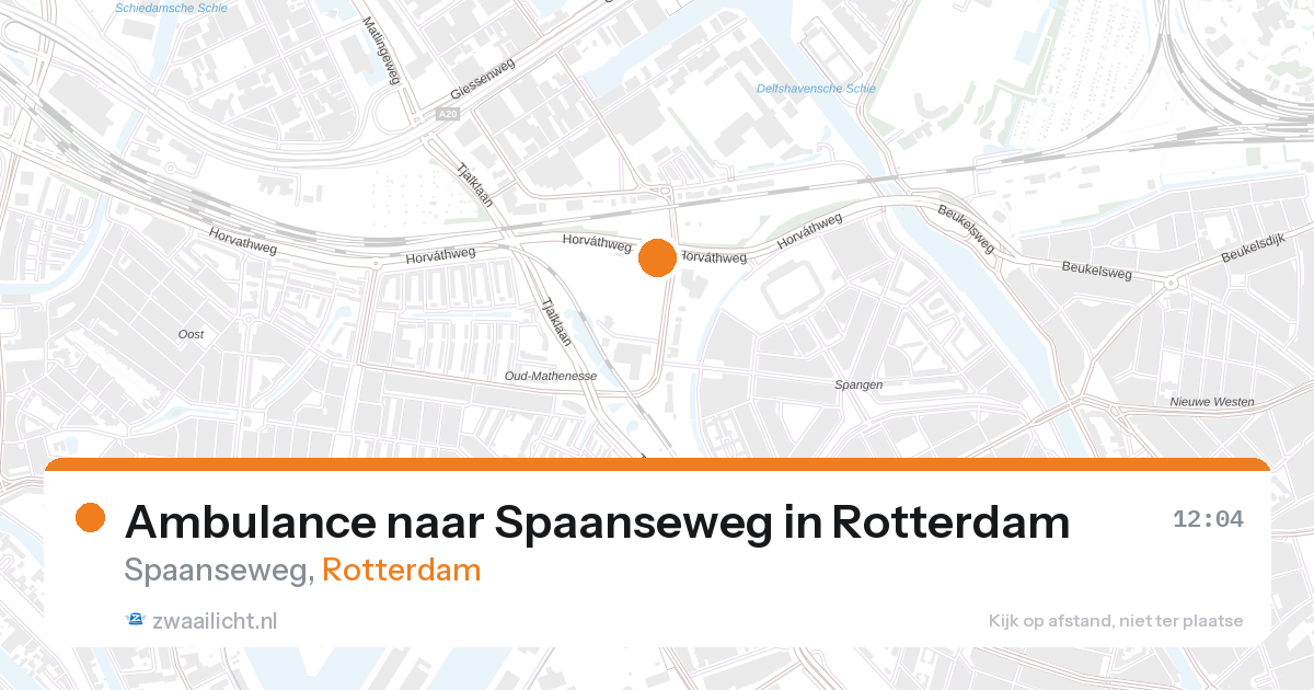 Ambulance naar Spaanseweg in Rotterdam — 28 aug 2026