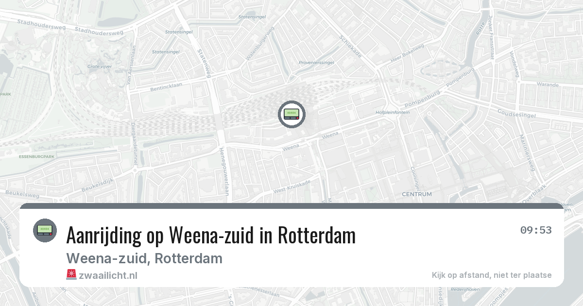 Aanrijding op Weena-zuid in Rotterdam — 2 mrt 2026