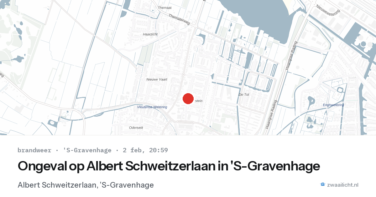 Ongeval op Albert Schweitzerlaan in 'S-Gravenhage — 2 feb 2026