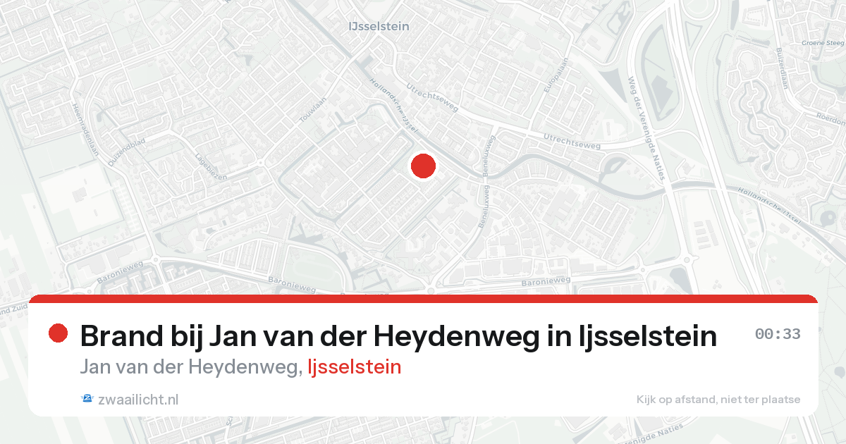 Brand bij Jan van der Heydenweg in Ijsselstein — 19 jun 2026