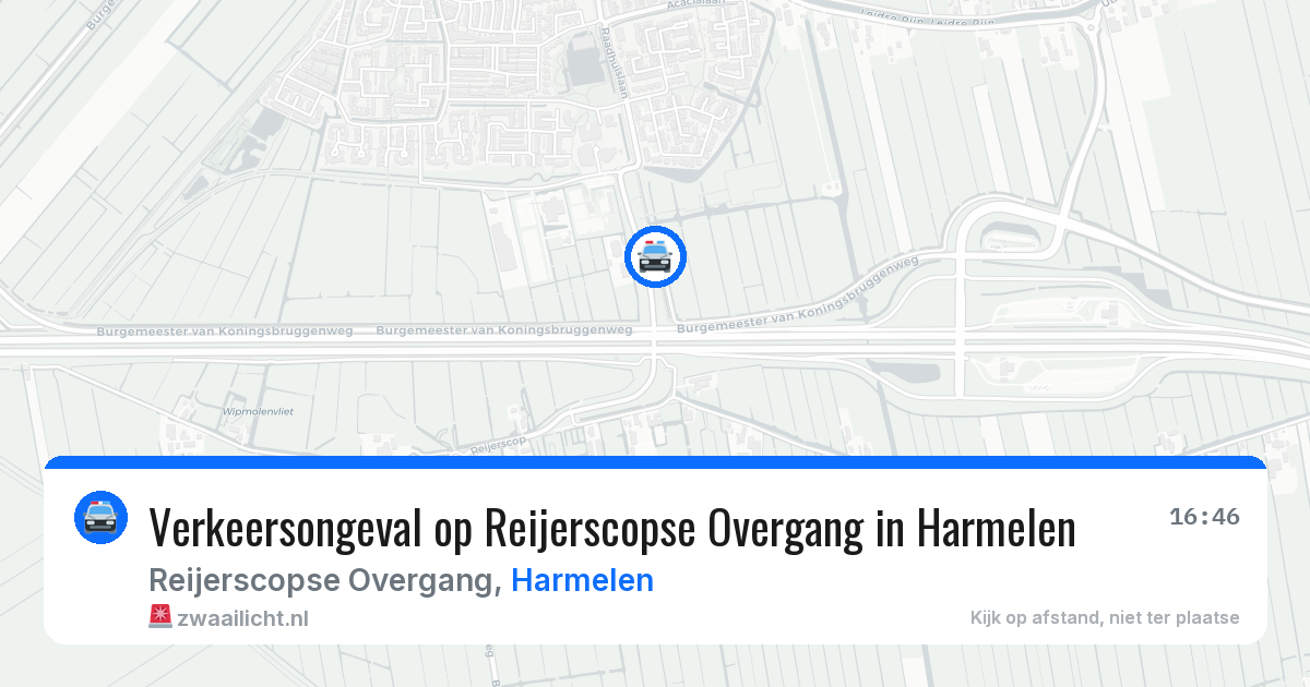 Verkeersongeval op Reijerscopse Overgang in Harmelen — 7 apr 2026