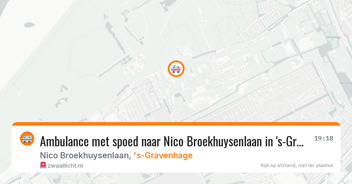 Ambulance met spoed naar Nico Broekhuysenlaan in 's-Gravenhage — 1 aug 2026