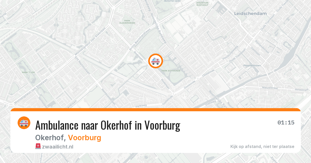 Ambulance naar Okerhof in Voorburg — 12 aug 2026